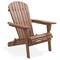 Casafield Folding Adirondack Chair, Cedar Wood Outdoor Fire Pit Lounge Chairs for Patio, Deck, Yard, Lawn and Garden Seating, Partially Pre-Assembled